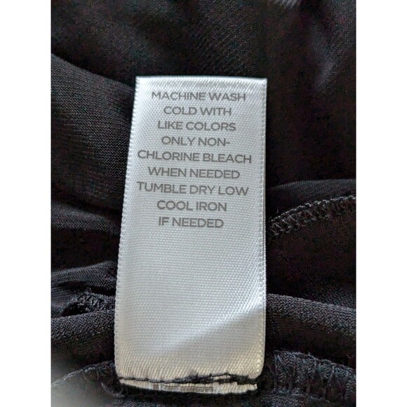 Avenue Dress Womens Sz 22/24 Black Waterfall Faux Wrap Knit Belt Classic Stretch - Picture 10 of 13